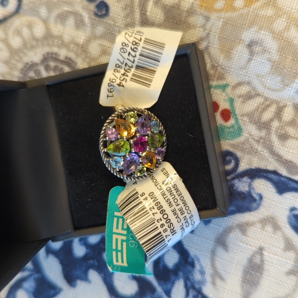 Nwt Effy multi gem ring Size 7